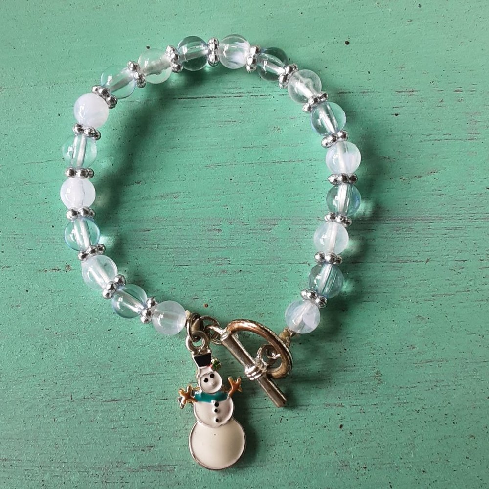 Enamel Snowman Bracelet